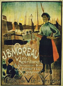 Plakat reklame Croix de Vie, lavet af J.B. Moreau, Vendee