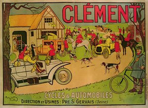 Plakatreklame Cykler og biler Clement, Pre Saint-Gervais, 1906