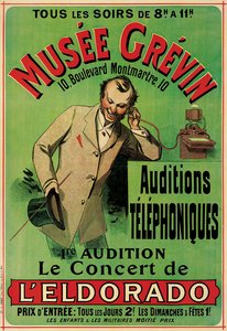 Plakat, der reklamerer for en koncert på Grevin-museet i Paris