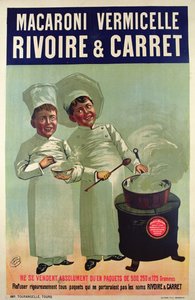 Plakat reklame pasta lavet af Rivoire og Carret
