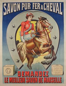 Plakat for Le Fer en cheval sæbe