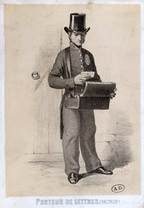Postbud, ca. 1865 af French School