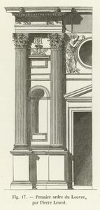 Første orden af ​​Louvre, af Pierre Lescot af French School