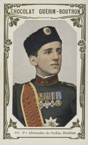 Prins Alexander af Serbien, arving (farvet foto) af French School