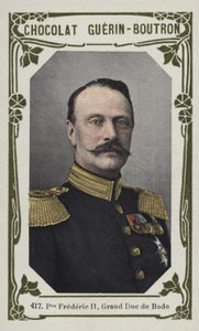 Prins Frederic II, storhertug af Baden (farvet foto) af French School
