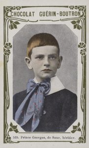 Prins Georges, de Saxe, arvtager (farvet foto) af French School