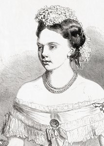 Prinsesse Frederica Wilhelmina Louise Elisabeth Alexandrine af Preussen, fra LUnivers Illustré, 1866 af French School