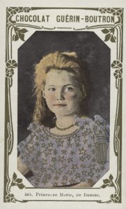 Prinsesse Marie, af Rusland (farvet foto) af French School