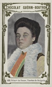 Prinsesse af Reuss, Tzarina af Bulgarien (farvet foto) af French School