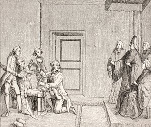 Fange under tortur af Brodequin, 1875 af French School