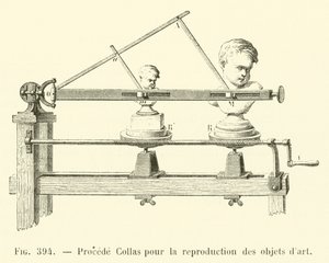 Collas-proces til reproduktion af kunstværker (gravering) af French School