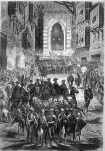 Procession i Kairos gader på den første dag i ramadanen. Egypten af French School