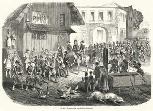 Procession af Gustav Struve og tyske republikanere, revolutionen i 1848 af French School