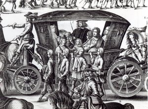 Procession af den unge konge Ludvig XIV
