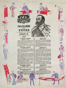 Program for begivenheder og festligheder for besøget af kong Edward VII (1841-1910) i Paris, 1.-4. maj 1903 af French School