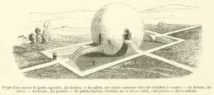 Projekt for et landbrugsvagthus (gravering) af French School