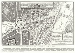 Forslag til en offentlig plads dedikeret til Louis XVI af Frankrigs herlighed, Paris, 1784 af French School