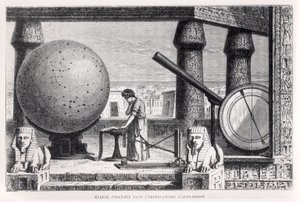 Ptolemæus (ca. 90-168) (Claudius Ptolemaeus) i observatoriet i Alexandria, fra La Vie des Savants Illustres af Louis Figuier af French School