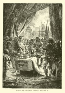 Lægger nøglerne på Du Guesclin-båren af French School