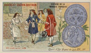 Kvartal ecu af Ludvig XIV af French School