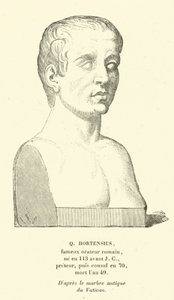 Quintus Hortensius, romersk konservativ politiker og taler (stik) af French School