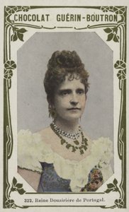 Reine Douairiere de Portugal (farvet foto) af French School