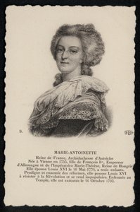 Dronning Marie-Antoinette (litografi) af French School