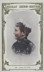 Reine de Saxe (farvet foto) af French School