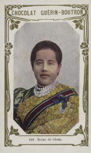 Reine de Siam (farvet foto) af French School