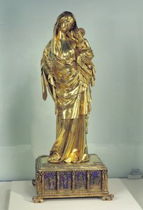 Relikvieskrin af Jomfruen af Jeanne dEvreux, c, 1324-29 (guld og sølv) (for detaljer se 110882) af French School