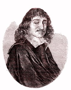 Rene Descartes, ranskalainen fyysikko, matemaatikko, filosofi. 1865 (kaiverrus) af French School