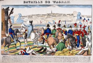 Repræsentation af slaget ved Wagram, 5. juli af French School
