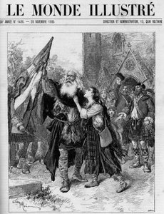 Repræsentation af dramaet i fem akter "" Les Jacobites" af Francois Coppee (1842-1908) på theatre de l