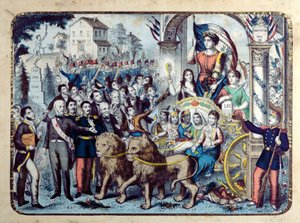 Republikansk allegori, der fejrer den franske forfatning af 1876 af French School