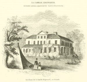 Bolig for Edgeworth-familien, Irland (gravering) af French School