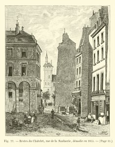 Rester af Chatelet, rue de la Saulnerie, revet ned i 1855 af French School
