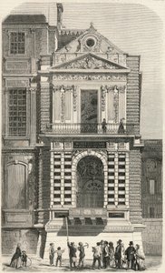 Restaurering af vinduerne kendt som Charles IX ved Louvre i det 19. århundrede - Indgravering i "" Tableau-de-Paris"" af Edmond Texier 1852 af French School