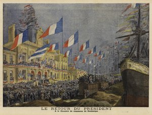 Den franske præsident Felix Faures tilbagevenden fra hans besøg i Rusland, 1897 af French School