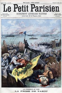 Revolt des Boxers (1898-1900): De allierede fanger Takou i Kina - i "Le Petit Parisien" af French School