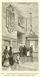 Stueetagen i højre fløj af Palais-Cardinals hovedgård, i øjeblikket Proues Gallery af French School