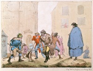 Vejfejere i Paris, ca. 1820 af French School