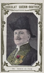Robert de Flers (farvet foto) af French School