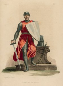 Robert le Fort (farvet gravering) af French School