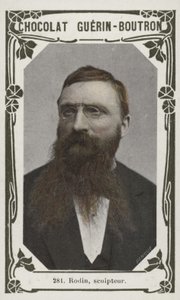 Rodin, billedhugger (farvet foto) af French School