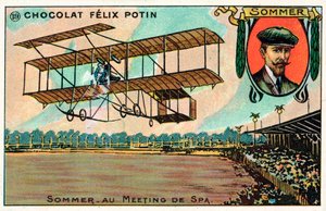 Roger Sommer flyver til Spa Aviation Meeting, Belgien af French School