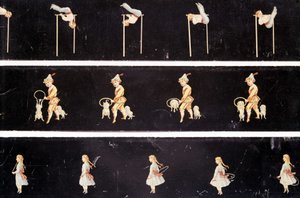 Roll of the praxinoscope af Emile Reynaud opfundet i 1877. af French School