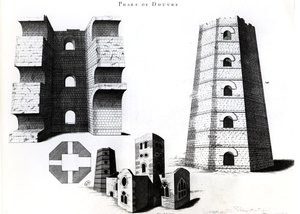 Roman Lighthouse and Church of St. Mary-in-Castro i Dover, Kent, England af French School