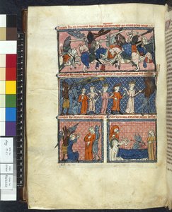 Royal 19 C. 1, f.204v Diabolic Temptations, illustration fra 