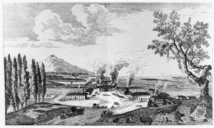 Royal Støberi i Le Creusot i 1787 af French School
