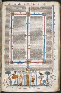 Royal MS 10 E IV, f.209r, Maleren og Djævelen, fra Decretals of Gregory IX med glans af Bernard af Parma (